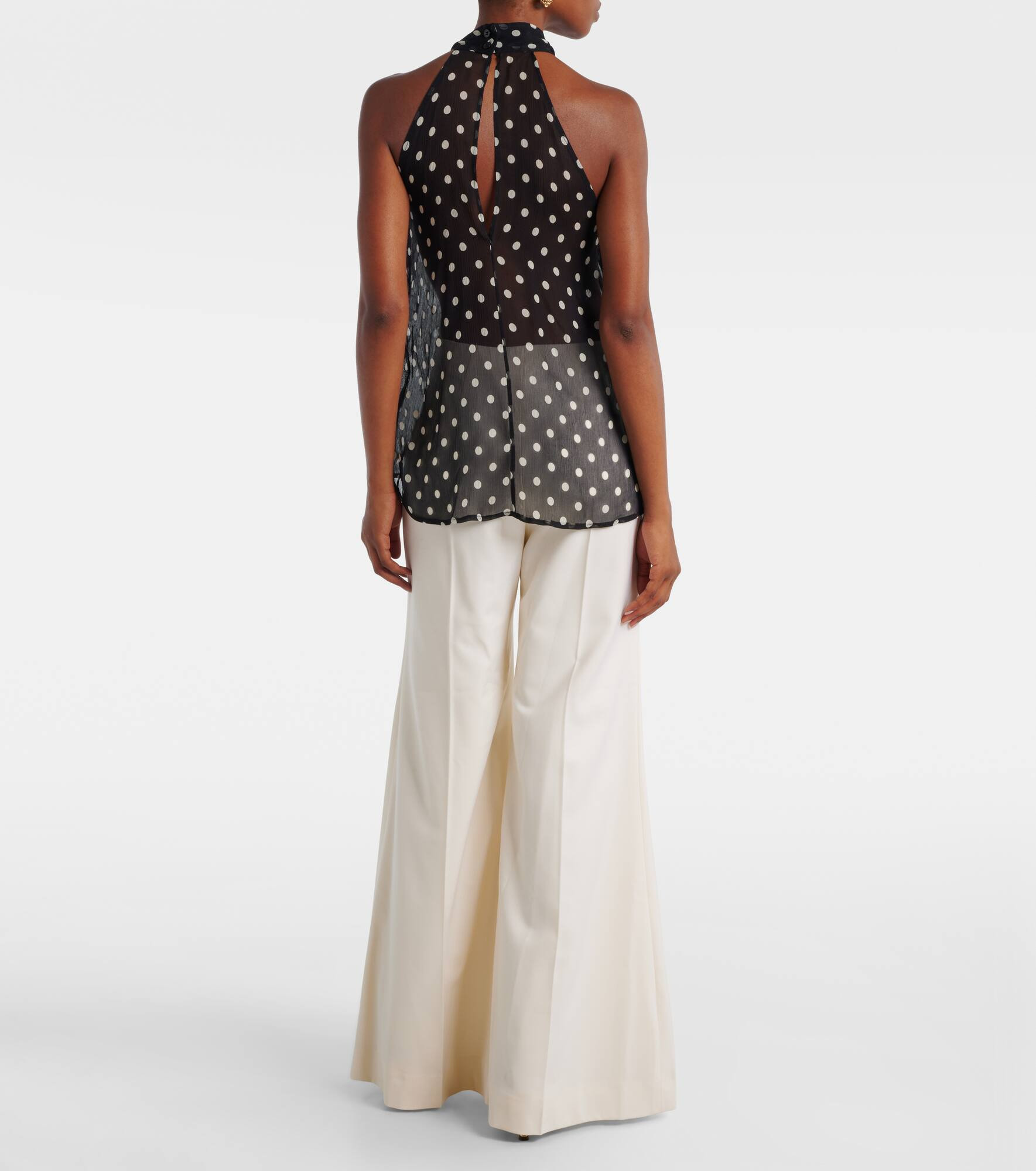 Polka-dot sheer silk tank top - 3