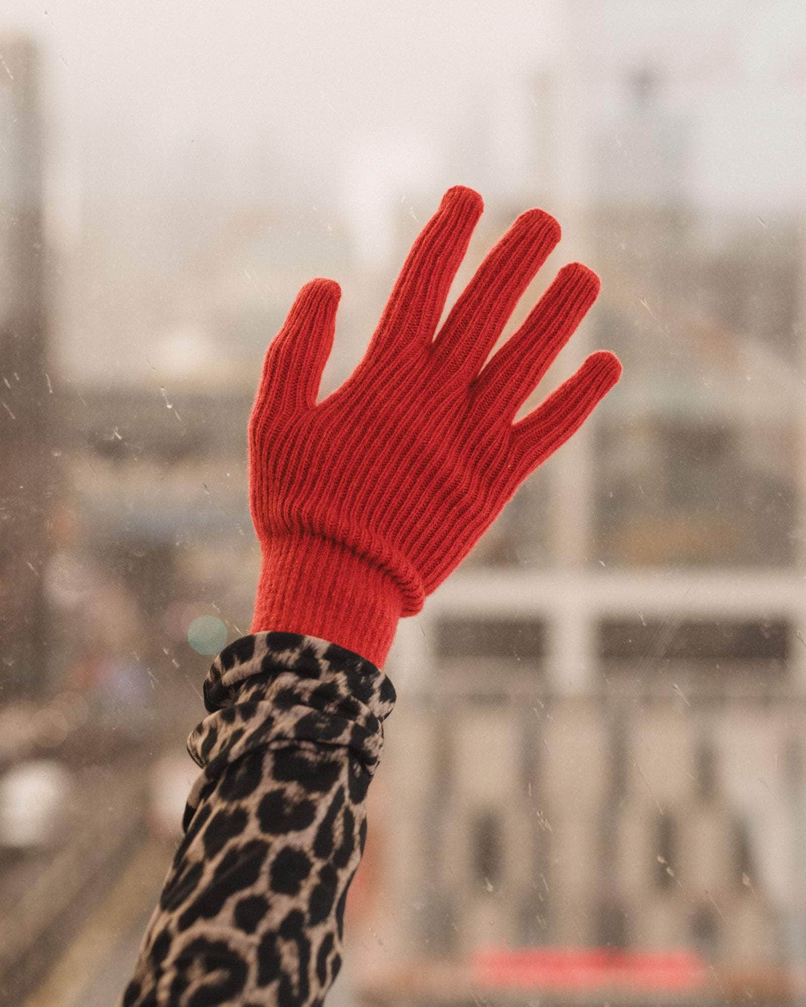 Ribbed Gloves - Recycled Cashmere Rib - 5