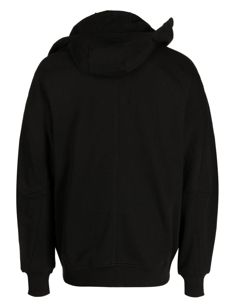 MAHARISHI zip-up organic cotton hoodie outlook