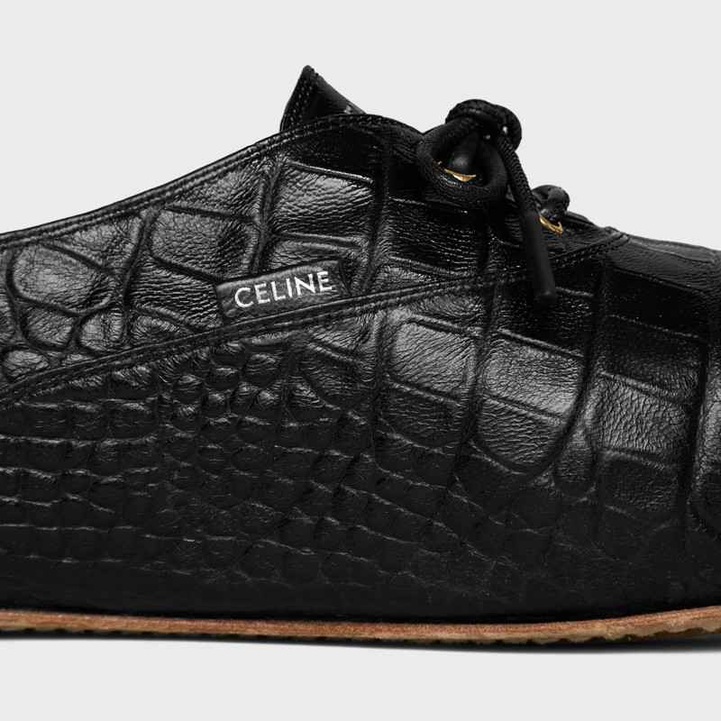 BALLET LACE-UP SHOE IN CROCODILE STAMPED LAMBSKIN 5