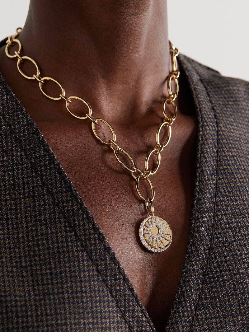 FOUNDRAE Balance Oval Infinity 18-karat Gold Diamond Necklace outlook