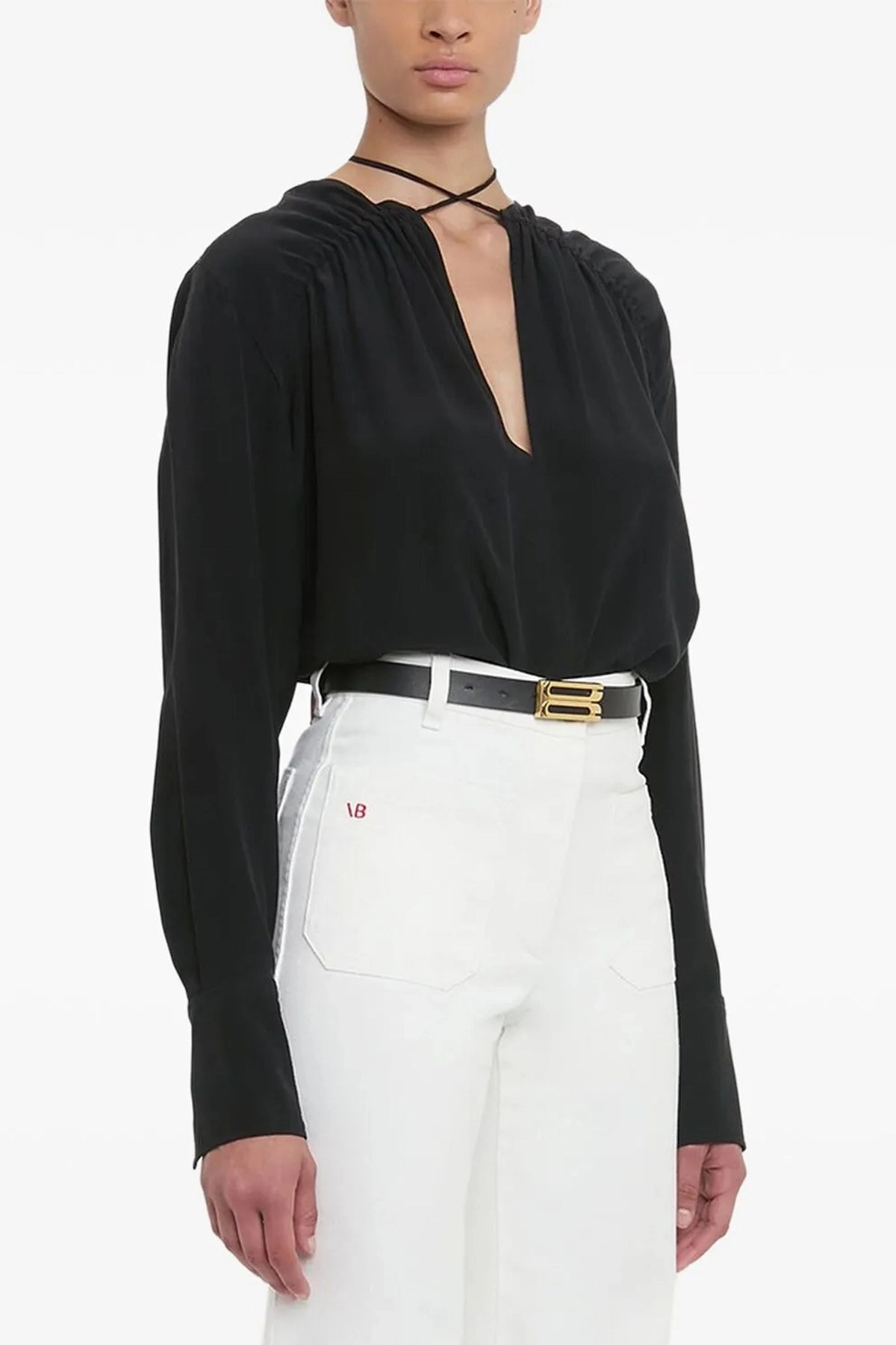 'Gather Detail Tie' blouse - 2