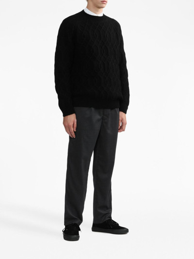 Comme des Garçons Homme geometric-pattern wool jumper outlook