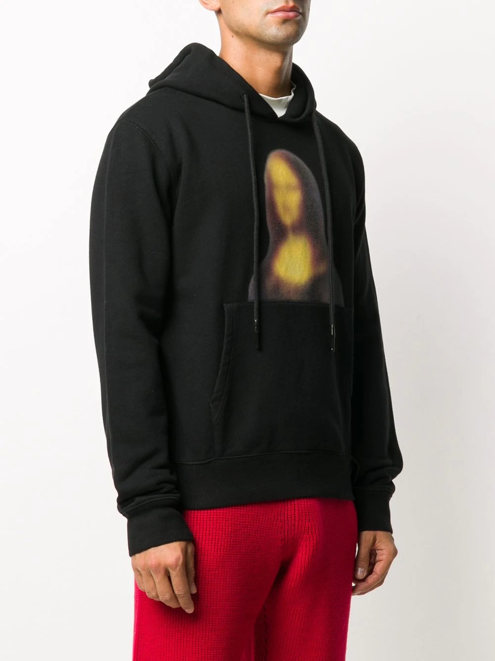 Blurred Monalisa slim-fit hoodie - 3