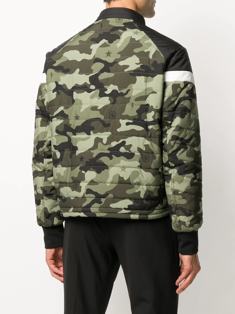 camouflage print logo jacket - 4