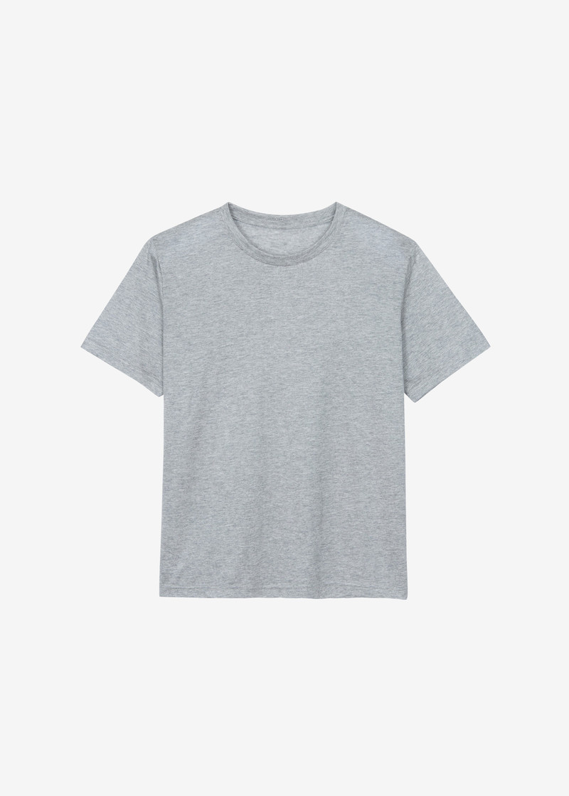 Amal Fluid Tee - Grey Melange 1
