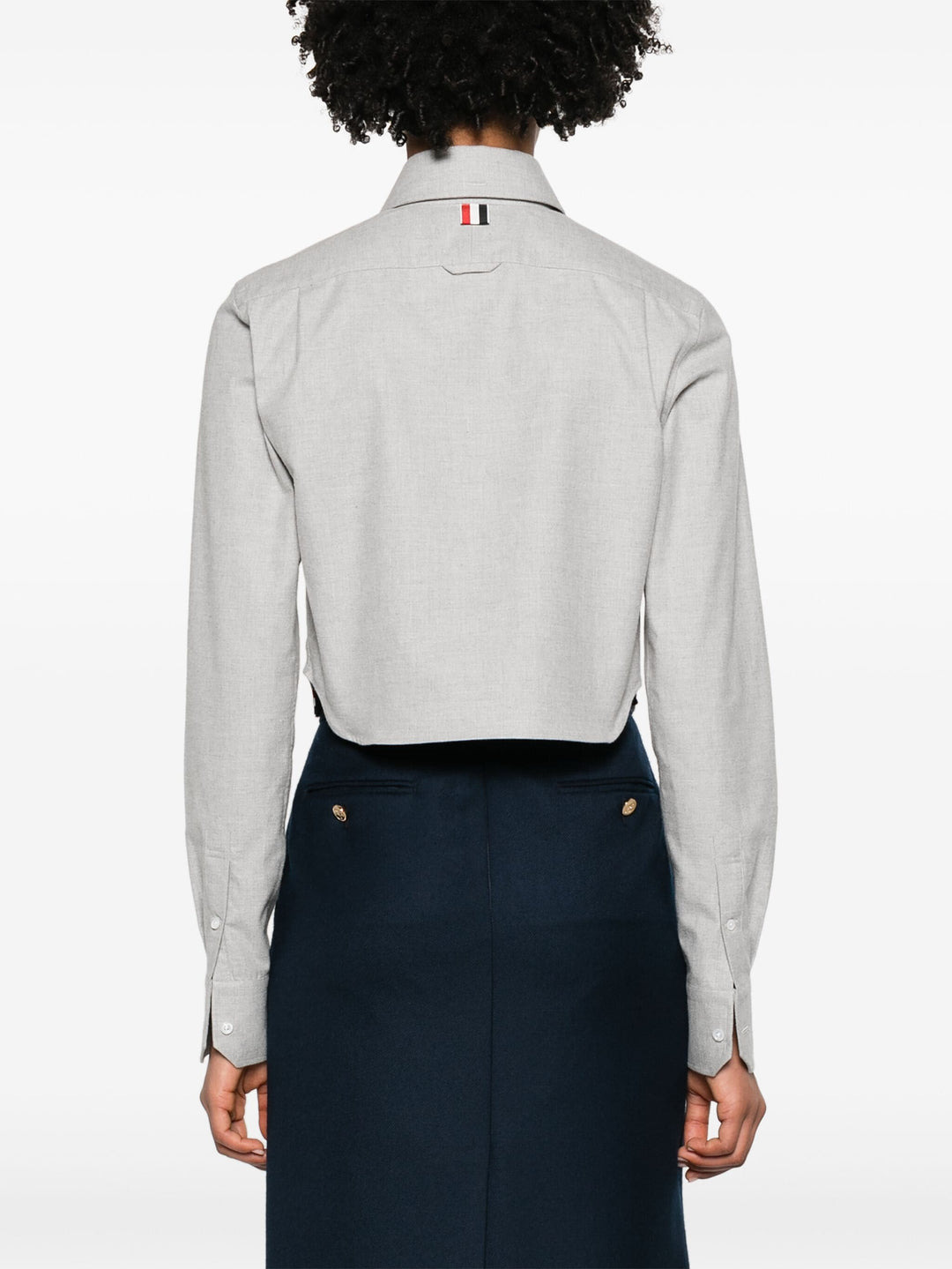Classic Cropped Round Collar Top - 3
