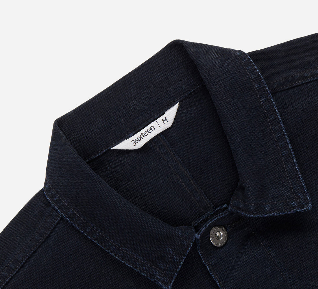 Chore Jacket - Black Stonewash Canvas - 3