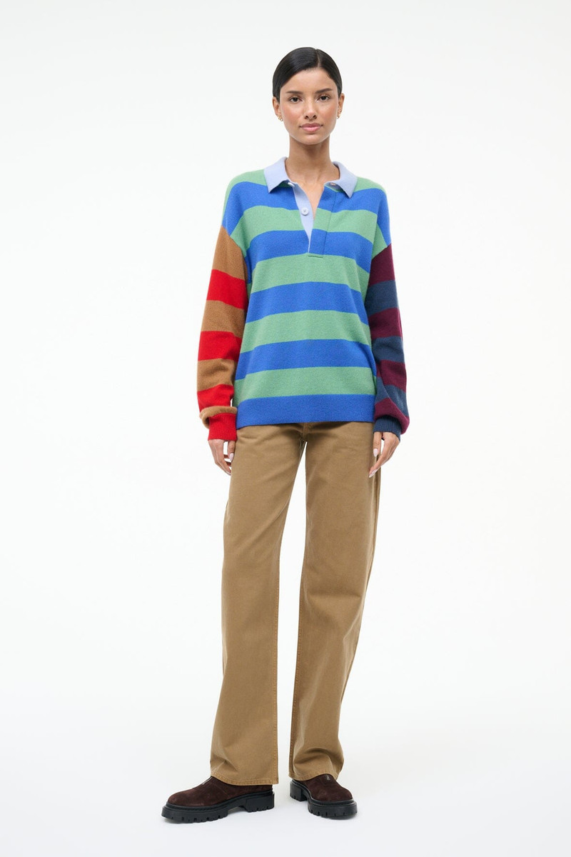 STAUD STAUD MICHAEL CASHMERE SWEATER MULTI STRIPE outlook