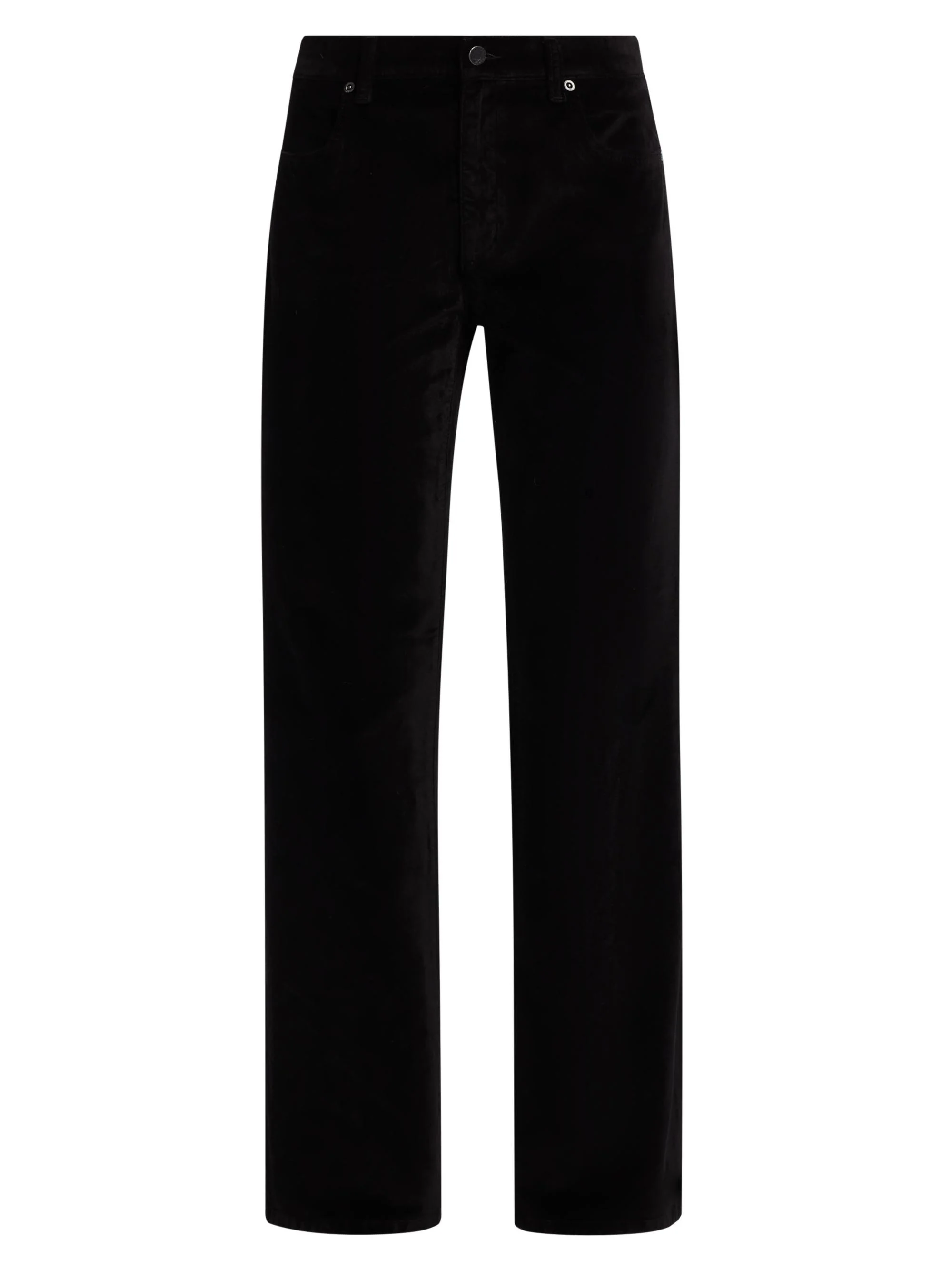 Women's Ruby Stretch-Velvet Pants - Black - 1