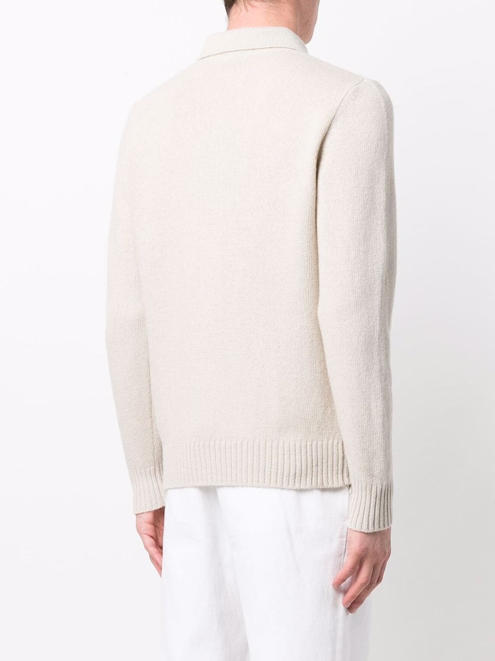 wool polo style jumper - 4