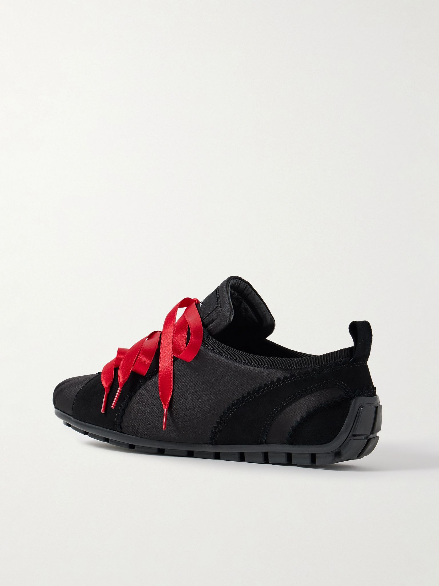 Suede-trimmed shell sneakers Black - 3