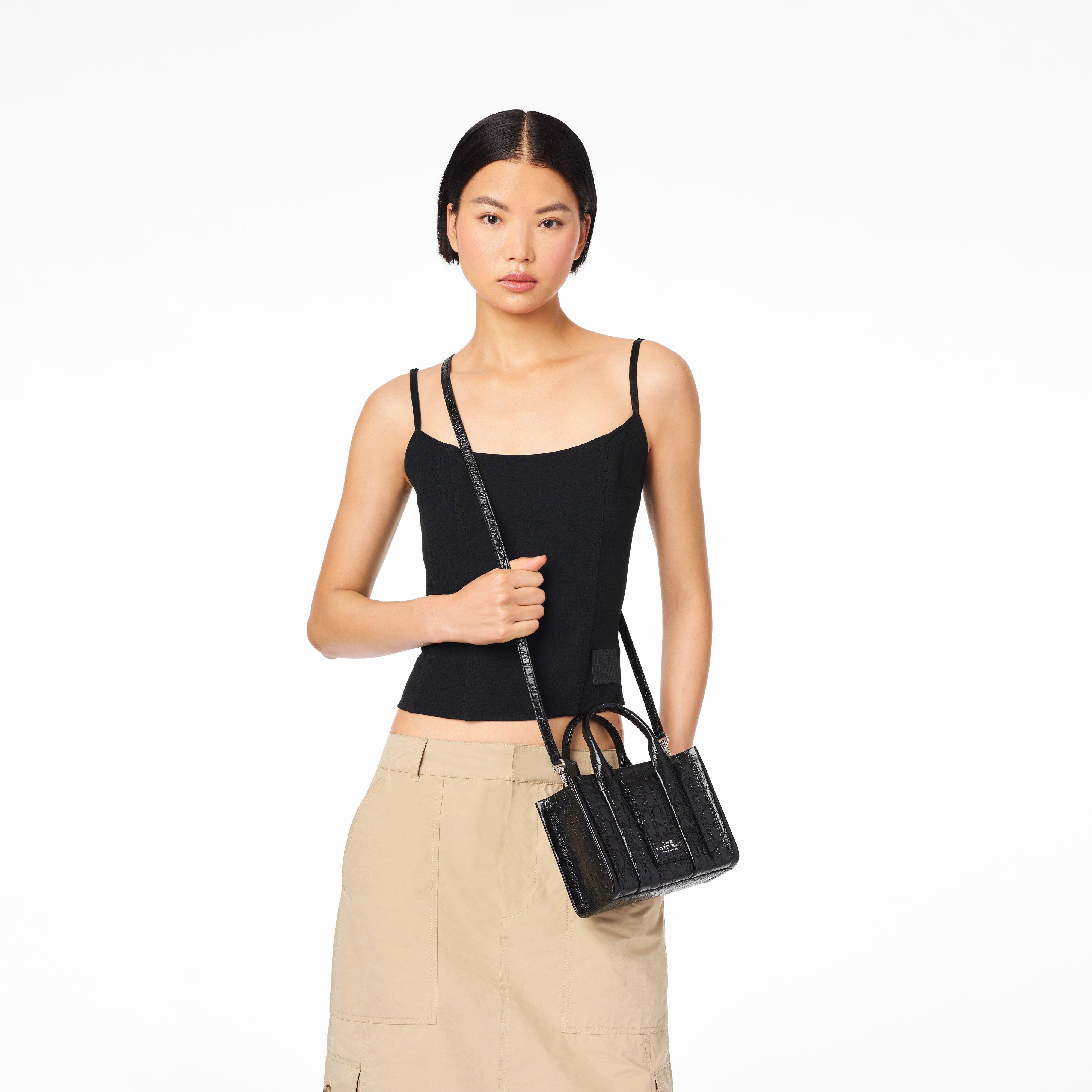 Marc Jacobs THE CROC-EMBOSSED MICRO TOTE BAG | REVERSIBLE