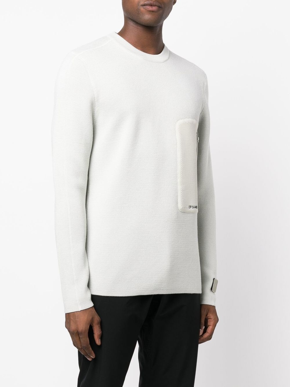 zip-pocket crew-neck jumper - 3