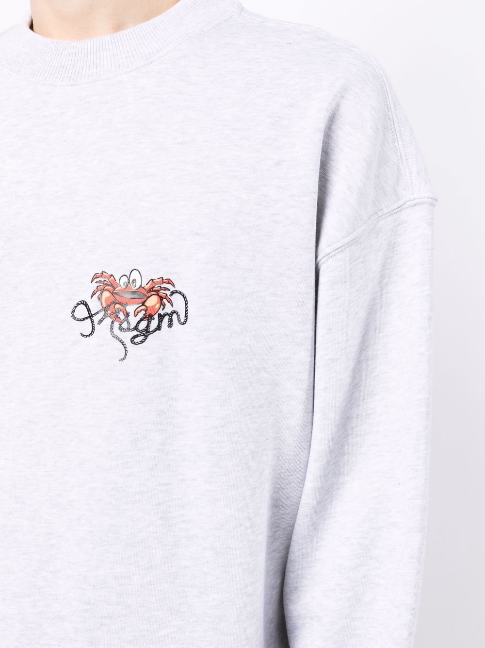 logo-print cotton sweatshirt - 5