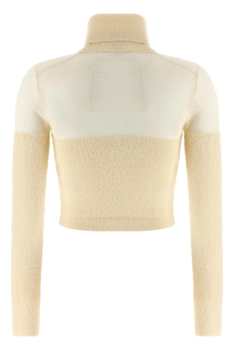 ELISABETTA FRANCHI Brushed insert turtleneck sweater outlook