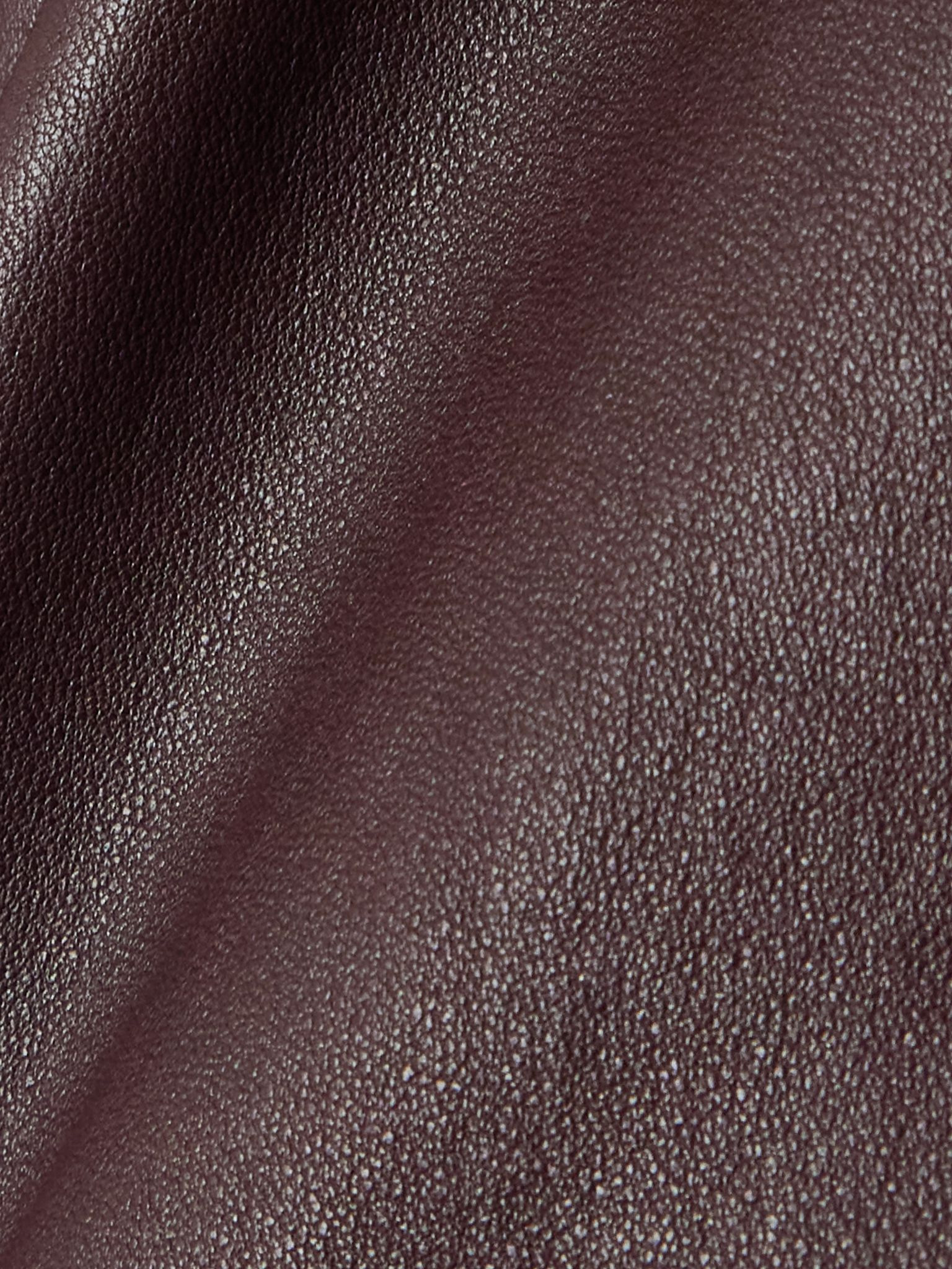 Laurent leather flared pants Brown - 5
