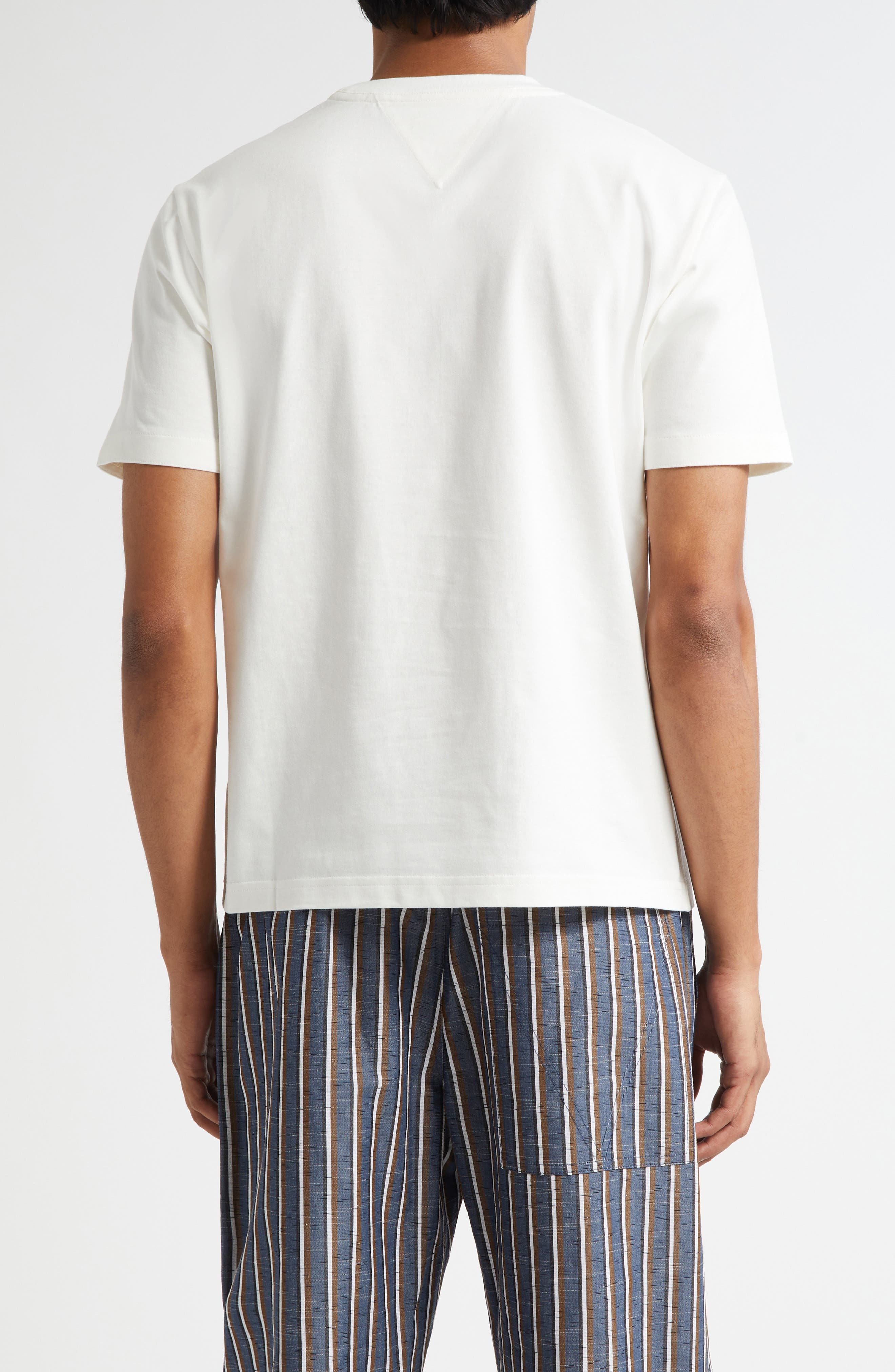 Bottega Veneta Embroidered Mushroom Pima Cotton Jersey T-Shirt in 9071 Chalk at Nordstrom - 2