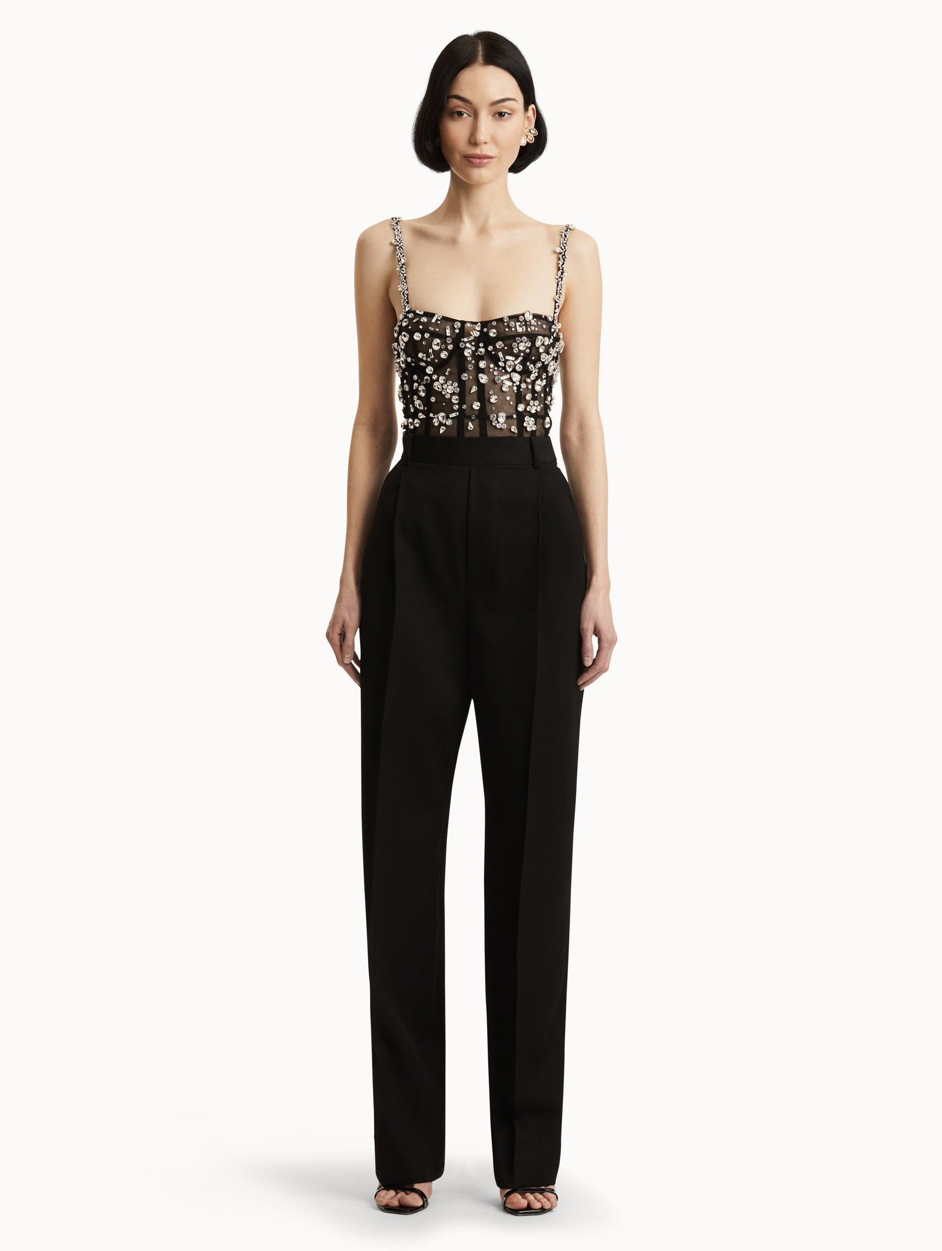 CRYSTAL CLUSTER EMBROIDERED JUMPSUIT - 2