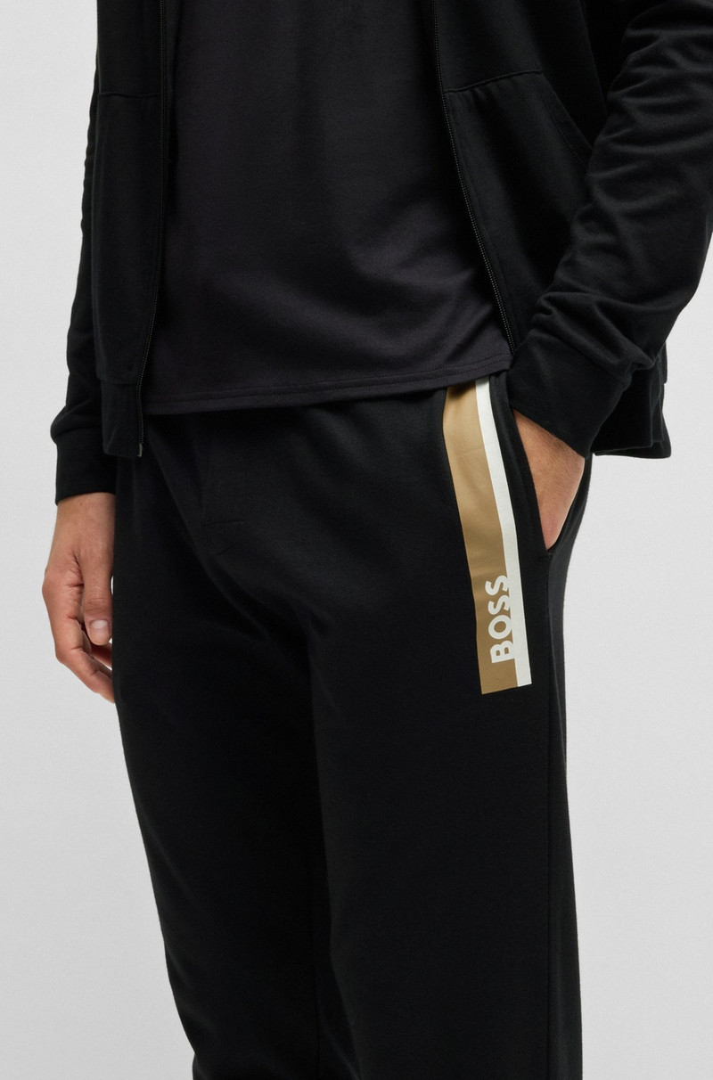 COTTON-TERRY TRACKSUIT BOTTOMS WITH STRIPE PRINT 5