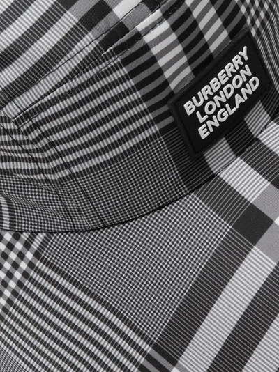 Burberry logo appliqué gingham bonnet outlook