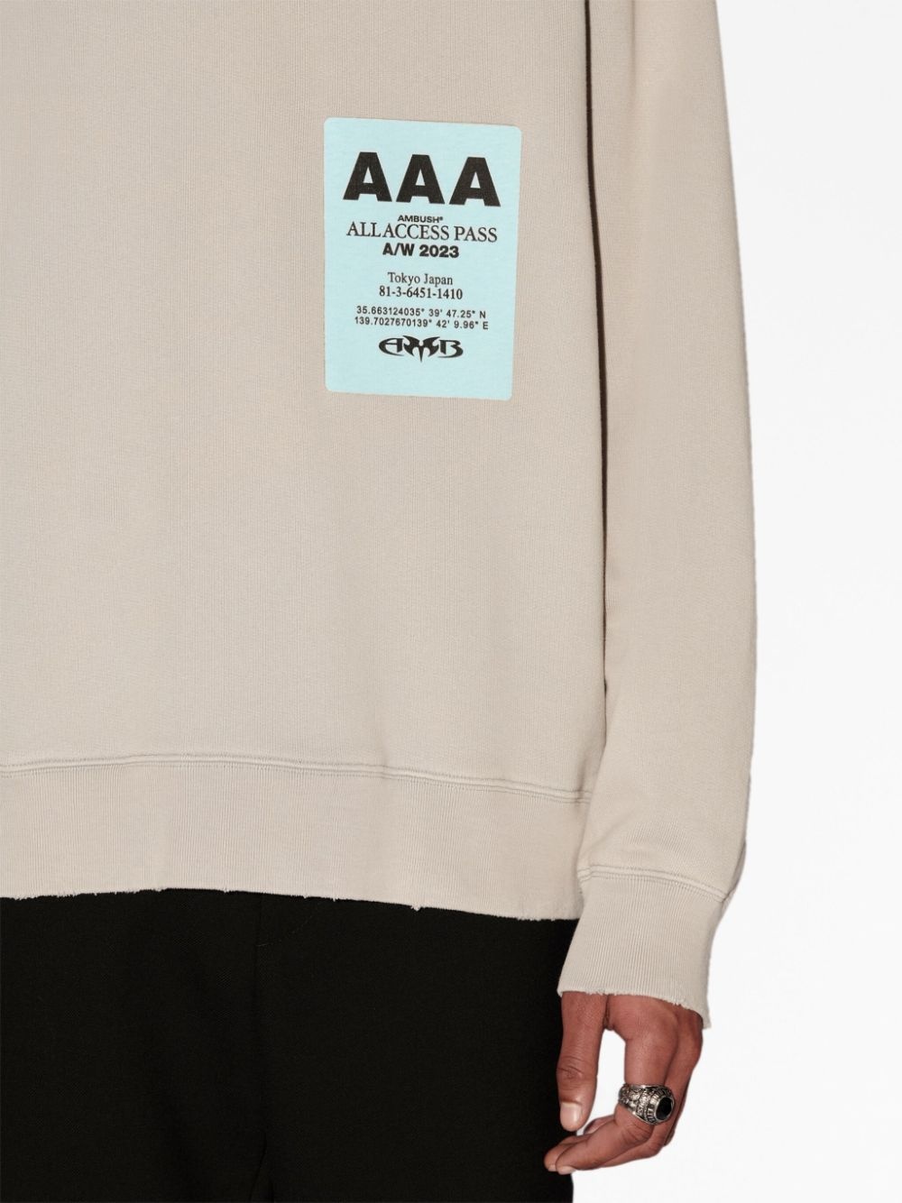 Pass-print cotton sweatshirt - 6