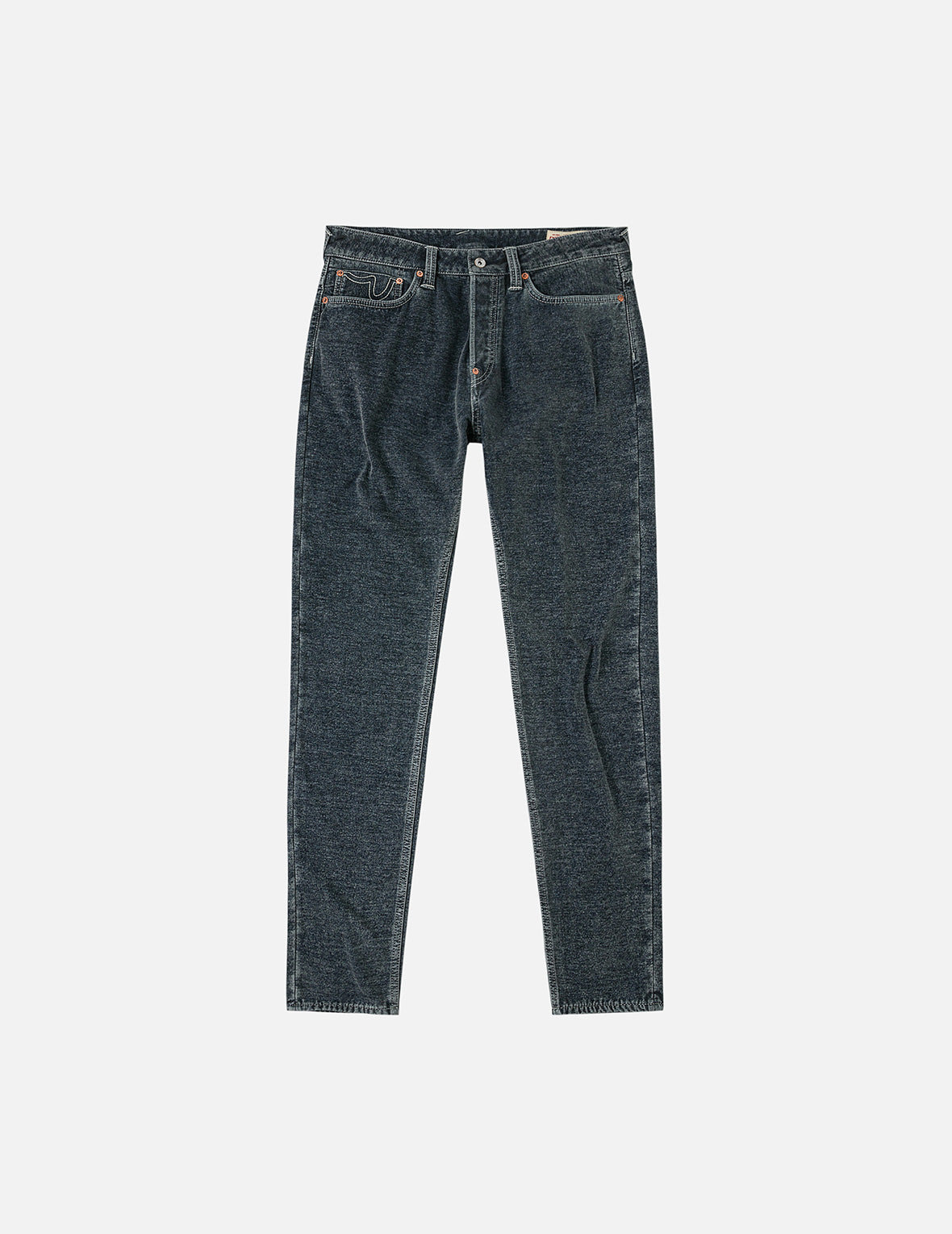 Washed Emboss Rivet Seagull Carrot Fit Jeans #2017 - 4