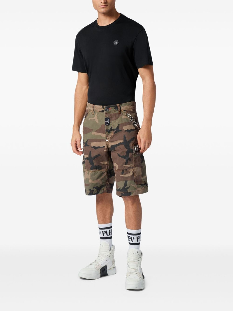 PHILIPP PLEIN stud-embellished cargo shorts outlook