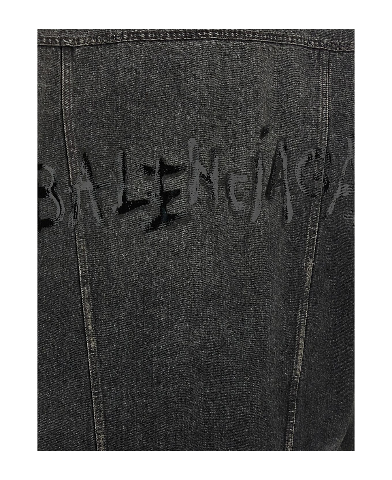 Denim Jacket With Used Effect - 3