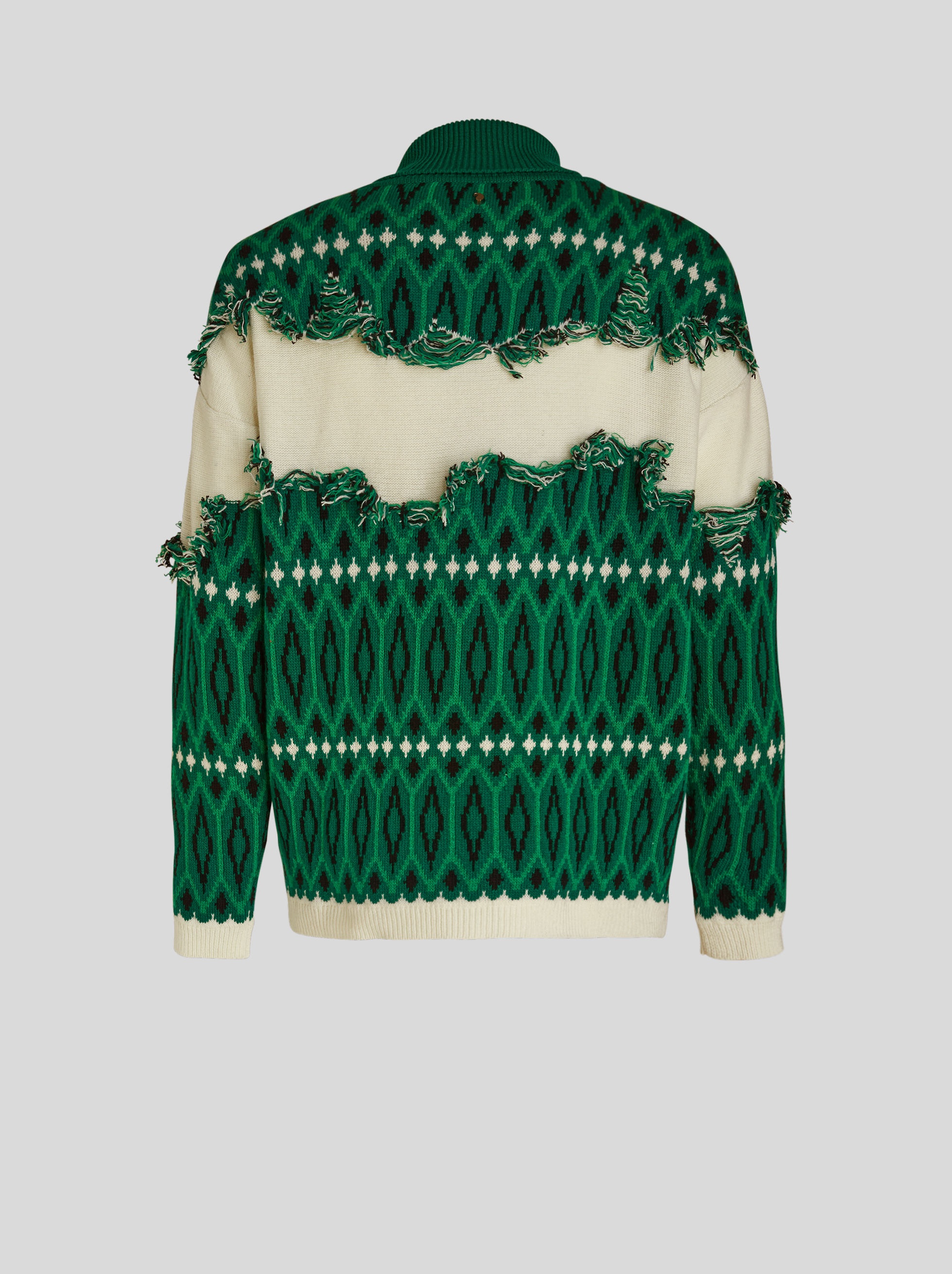 GEOMETRIC PATTERN JACQUARD SWEATER - 5