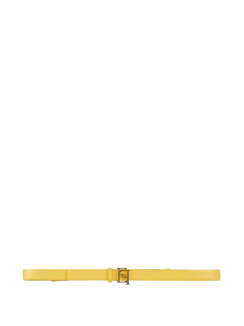 logo-buckle leather belt 1