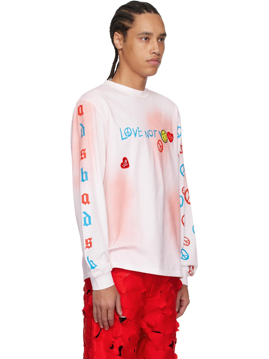White & Pink Love L/S T-shirt - 2