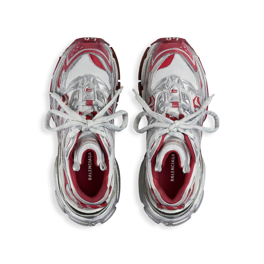 Men's Runner 2.0 Sneaker in Off White/red/brown - 5
