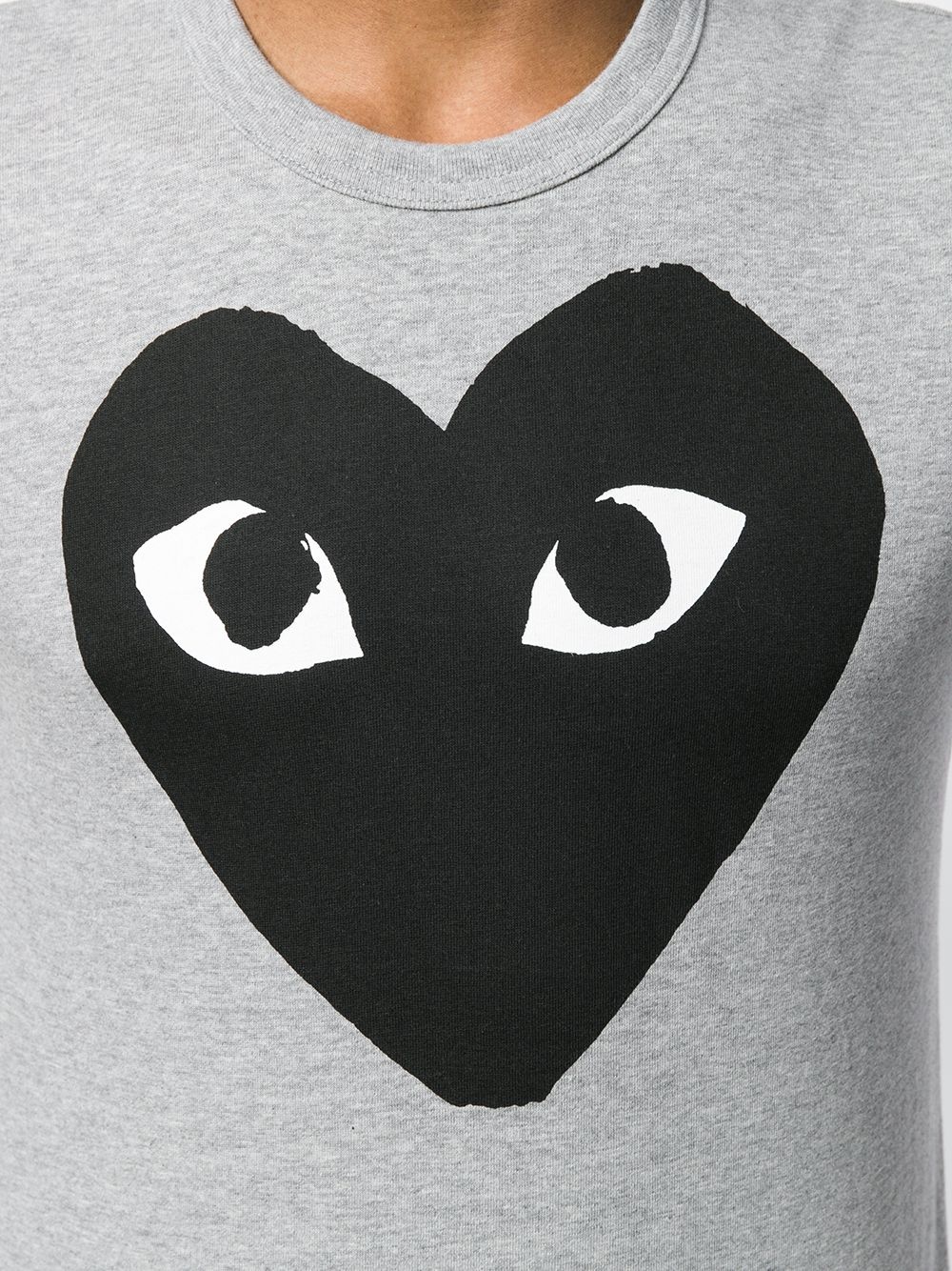 heart print T-shirt - 5