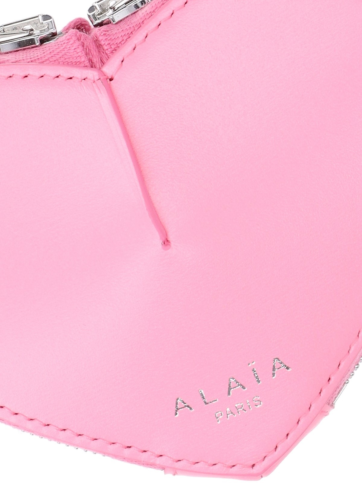 Le Coeur Mini Leather Coin Purse in Pink - Alaia