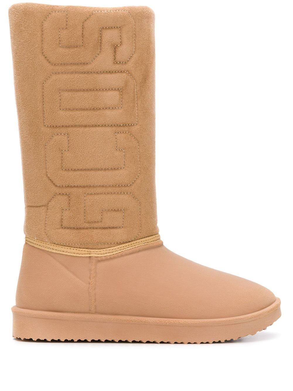 logo shearling boots - 1