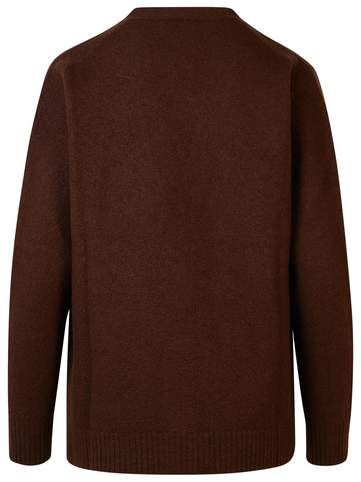 Jil Sander Brown Wool Cardigan Women - 3