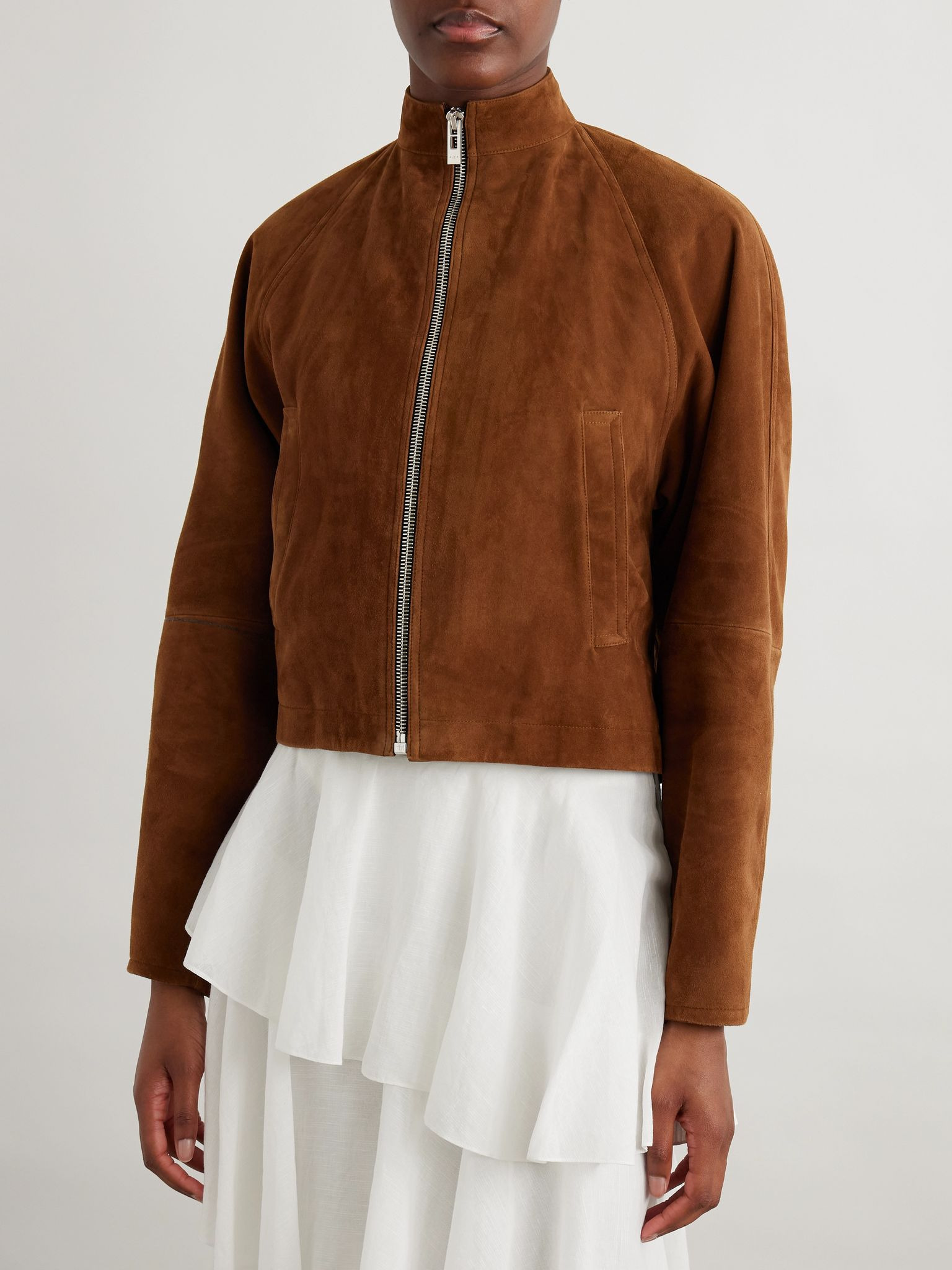 Suede jacket Brown - 3
