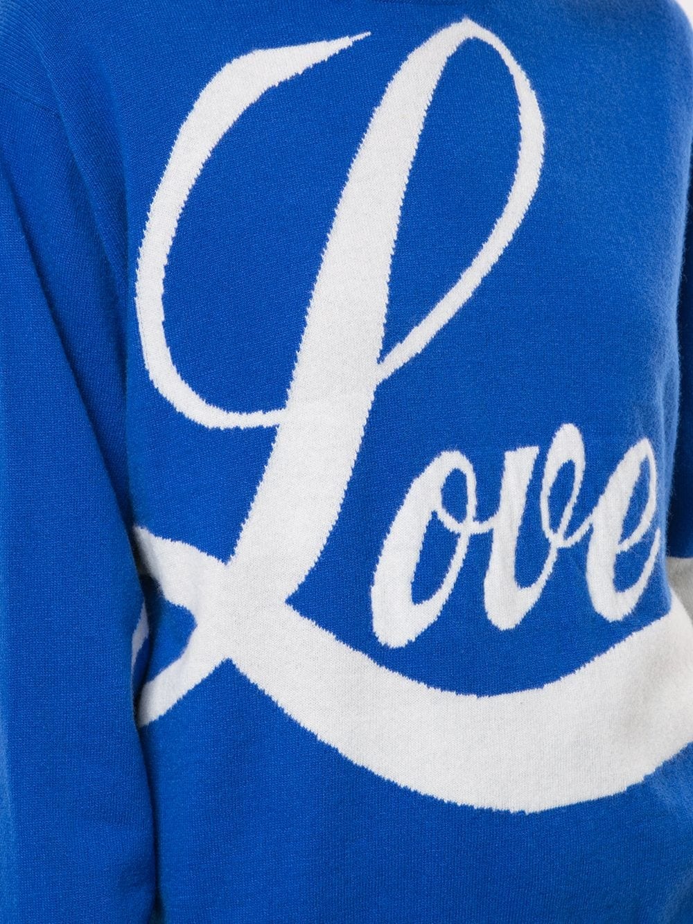 intarsia 'Love' sweater - 5