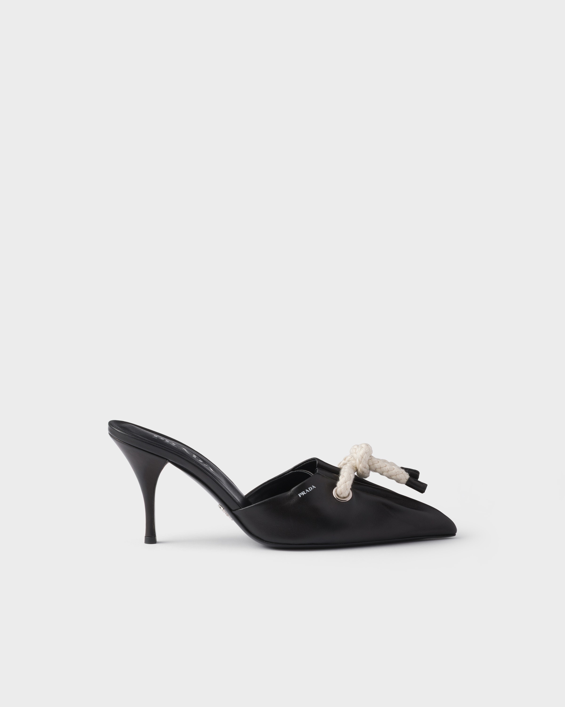 Nappa leather mules with cord detail - 2