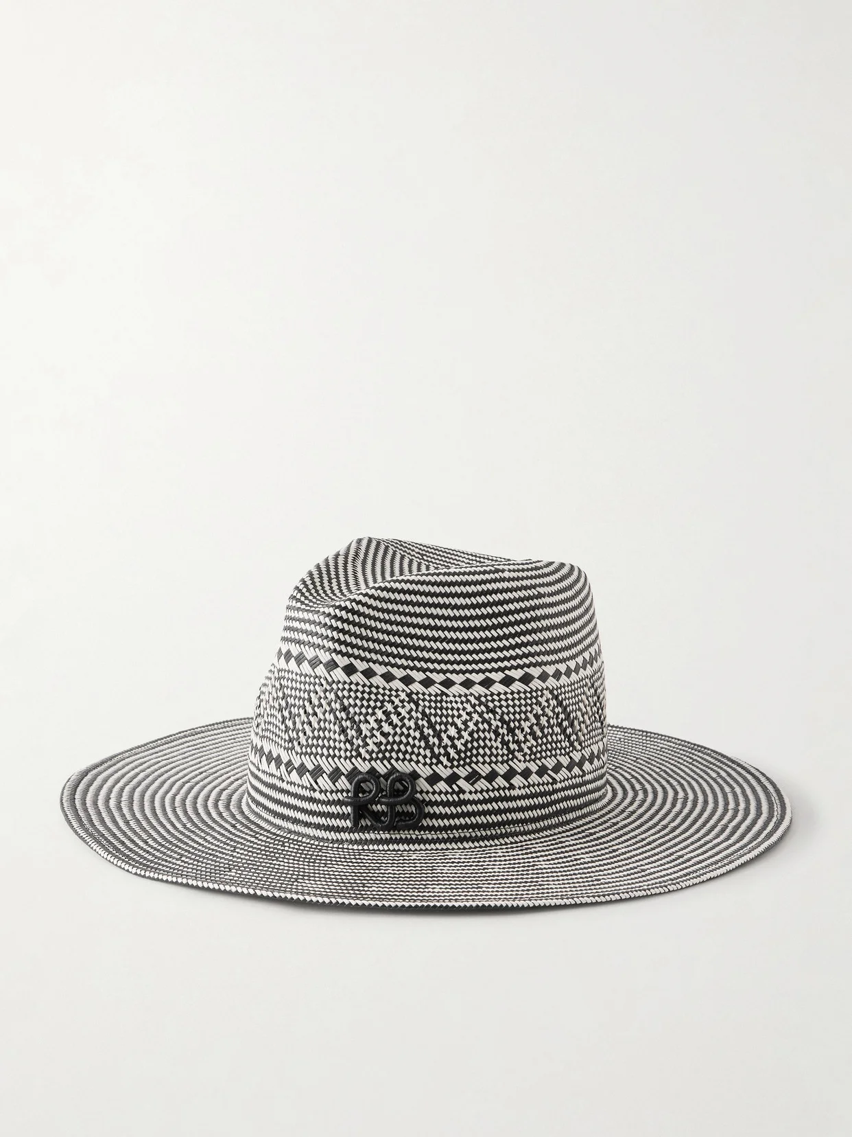 Striped Straw Fedora - 1