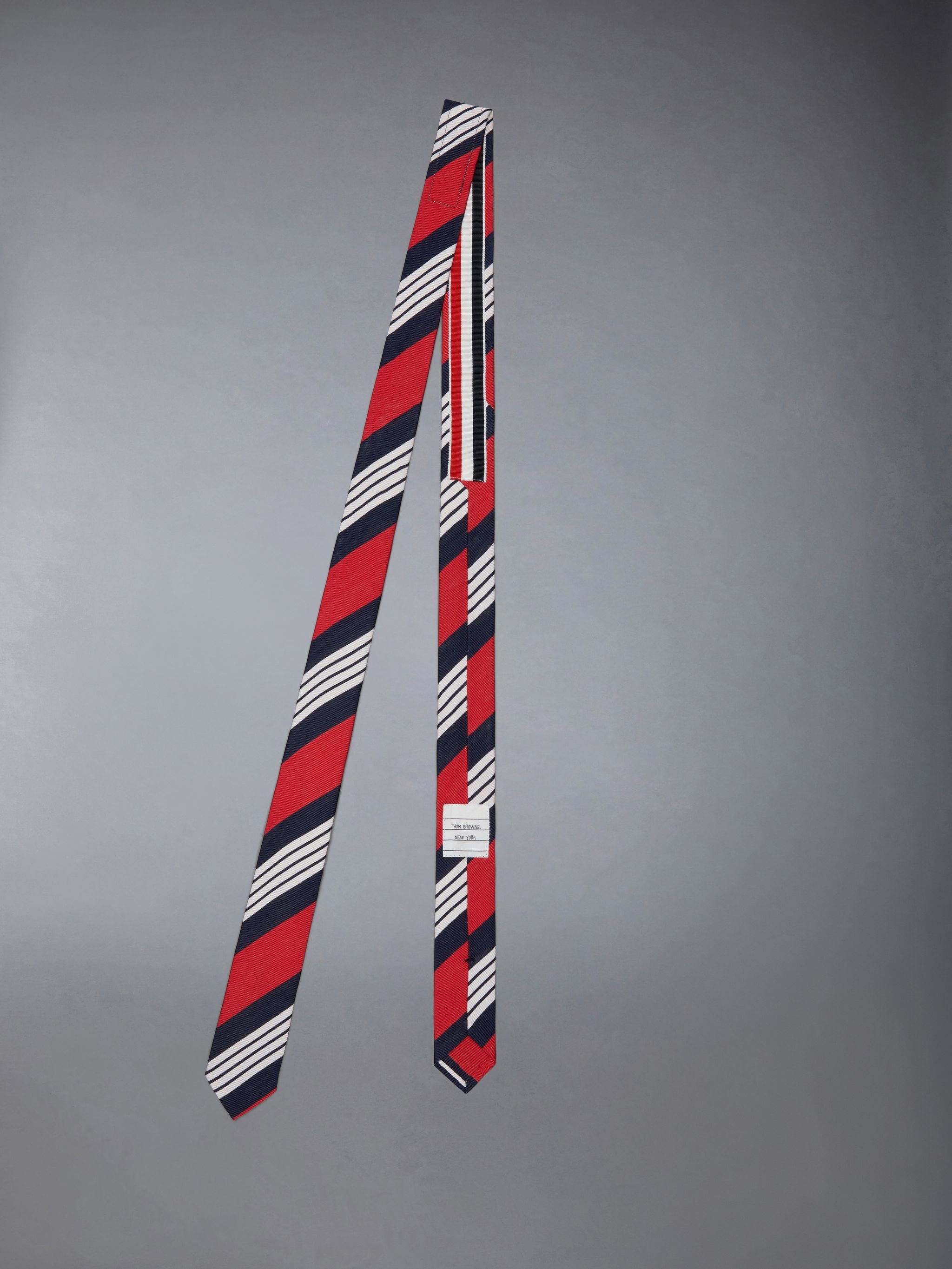 4-Bar stripe silk-cotton tie - 2