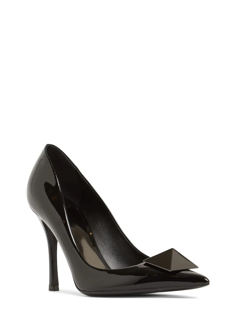 100MM ONE STUD PATENT LEATHER PUMPS - 3