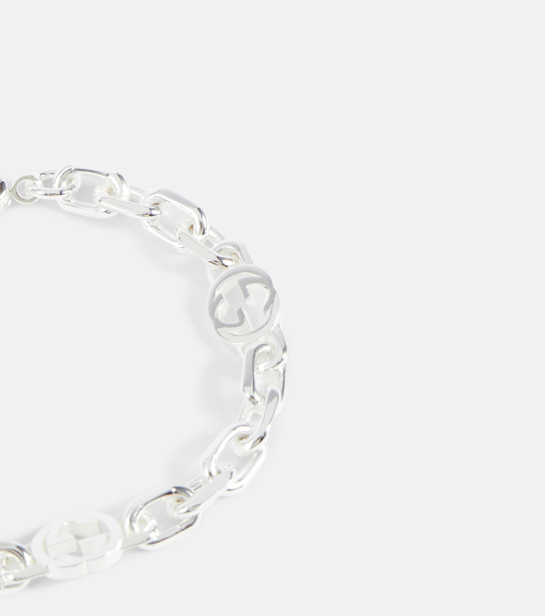 Interlocking G sterling silver bracelet - 4