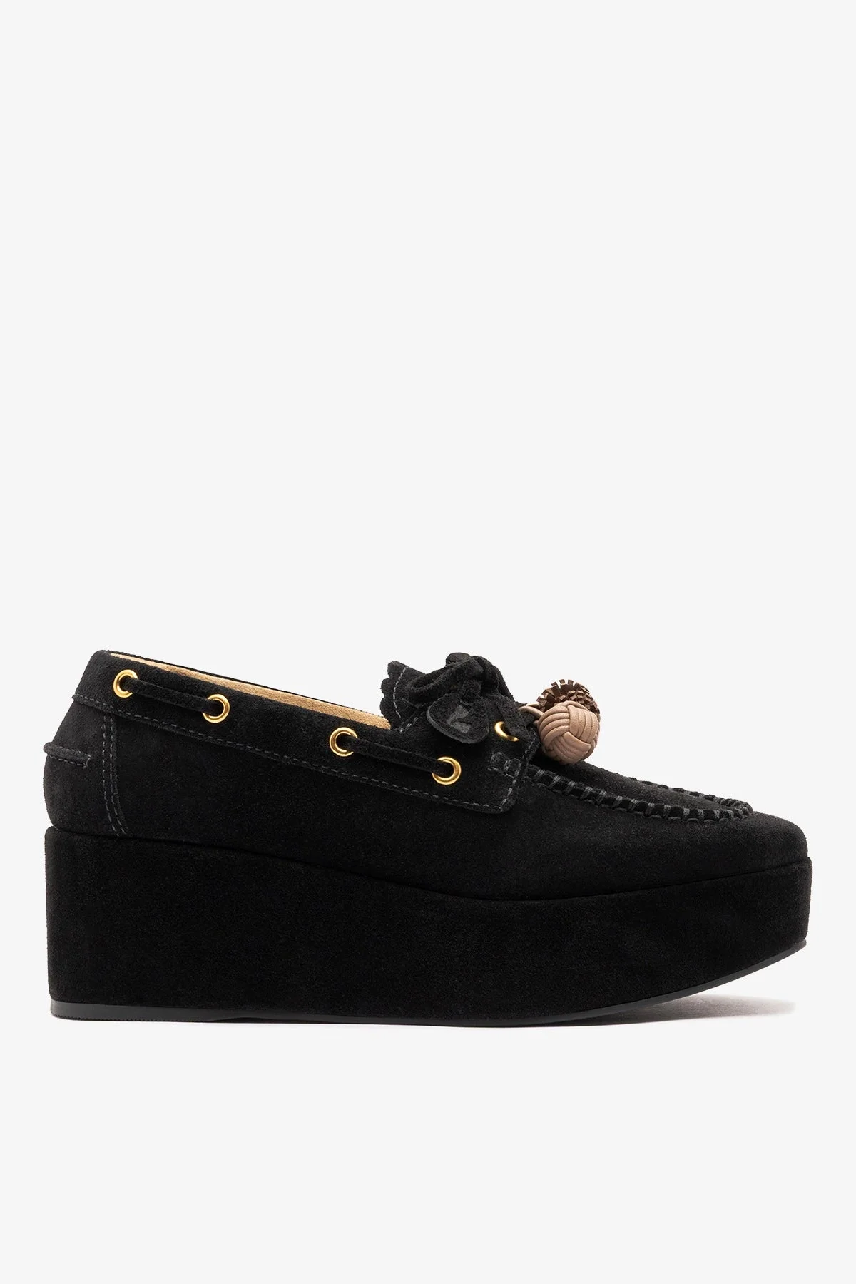 Cyprus Flatform Black Suede - 1