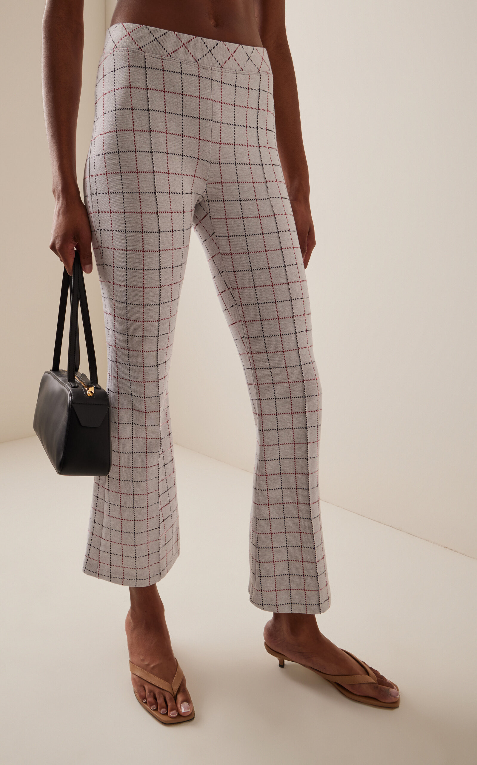 Checked Cropped Flared Pants multi - 3