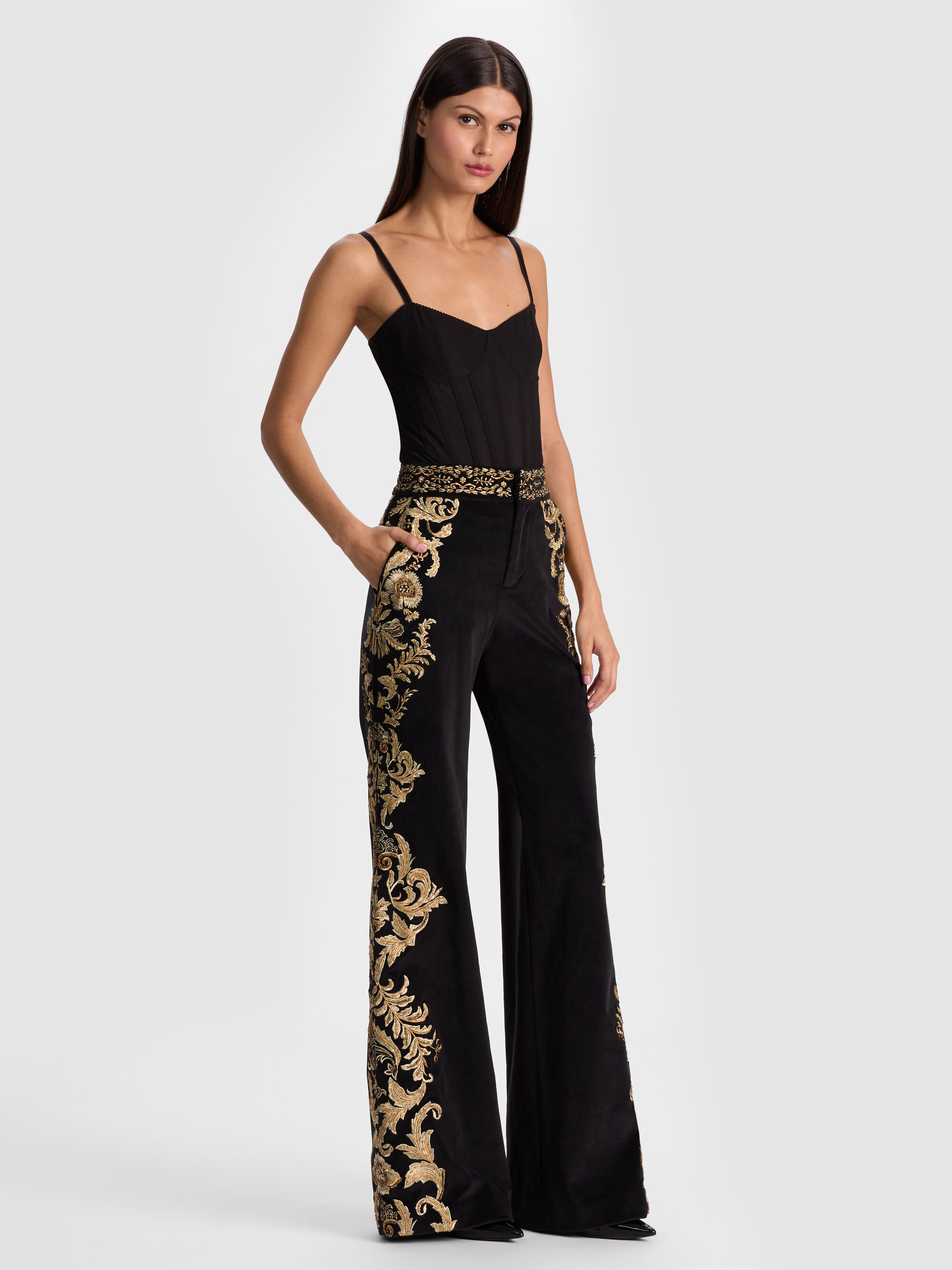 DYLAN EMBROIDERED PANT - 6