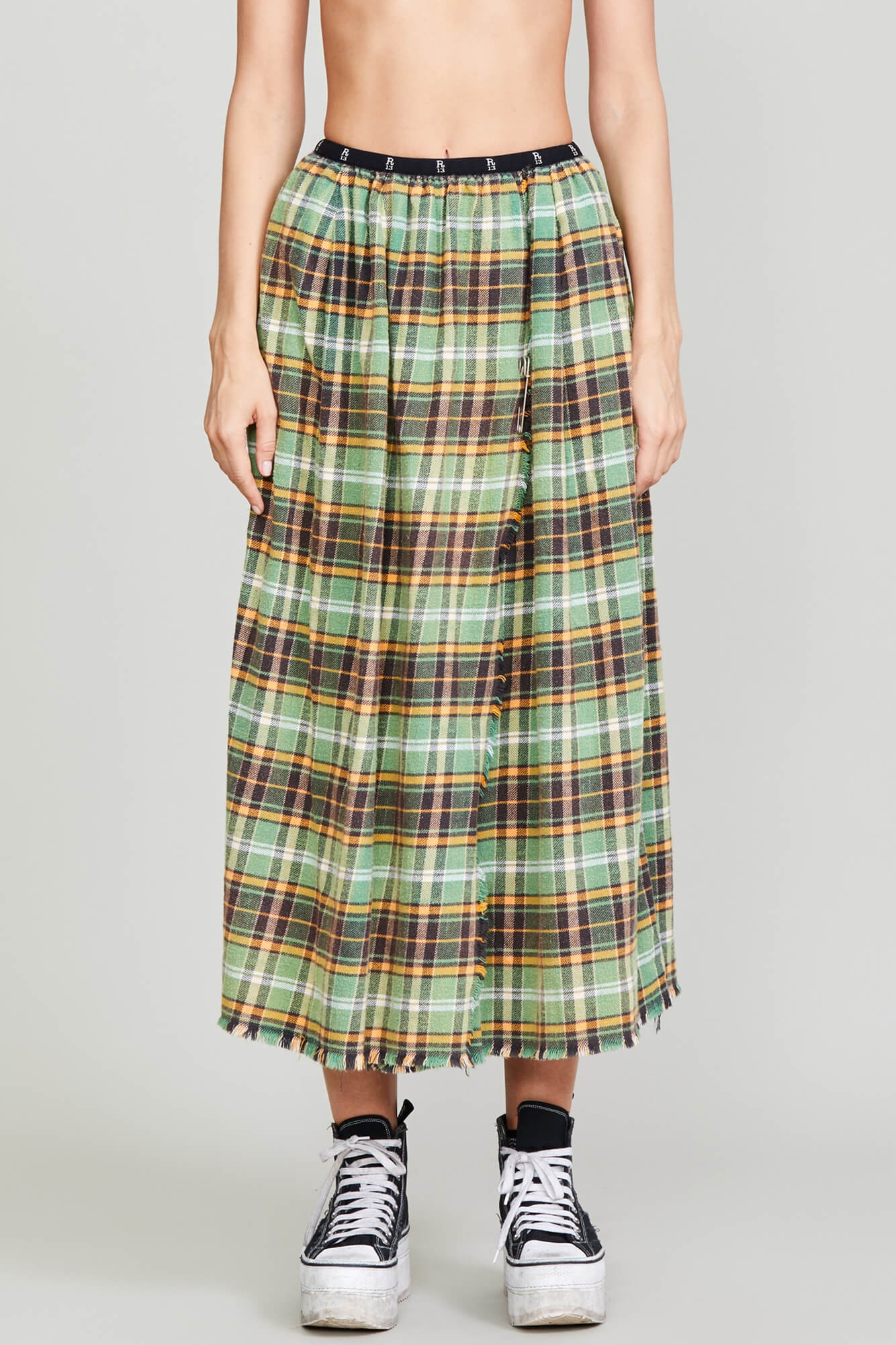 KILT SKIRT - GREEN PLAID - 1