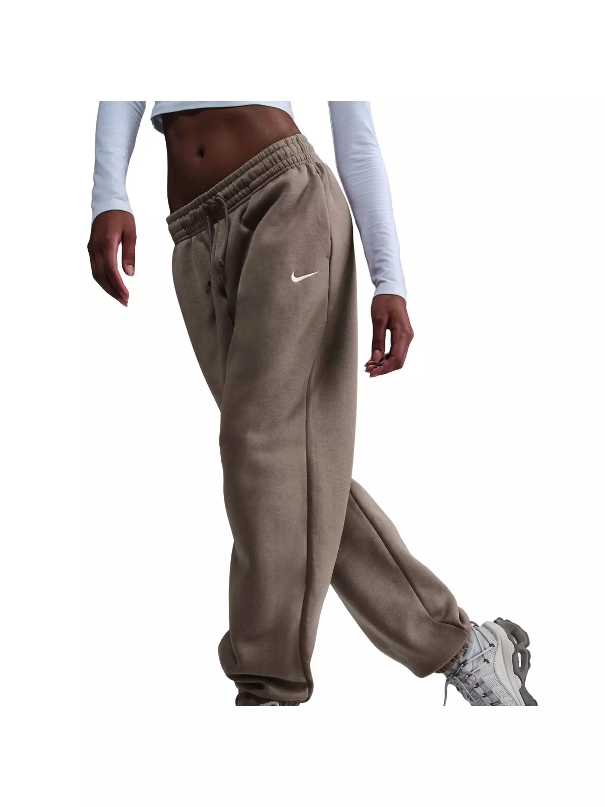 Women's Sportswear Phoenix Fleece High-Waisted Oversized Sweatpants - Brown - 3