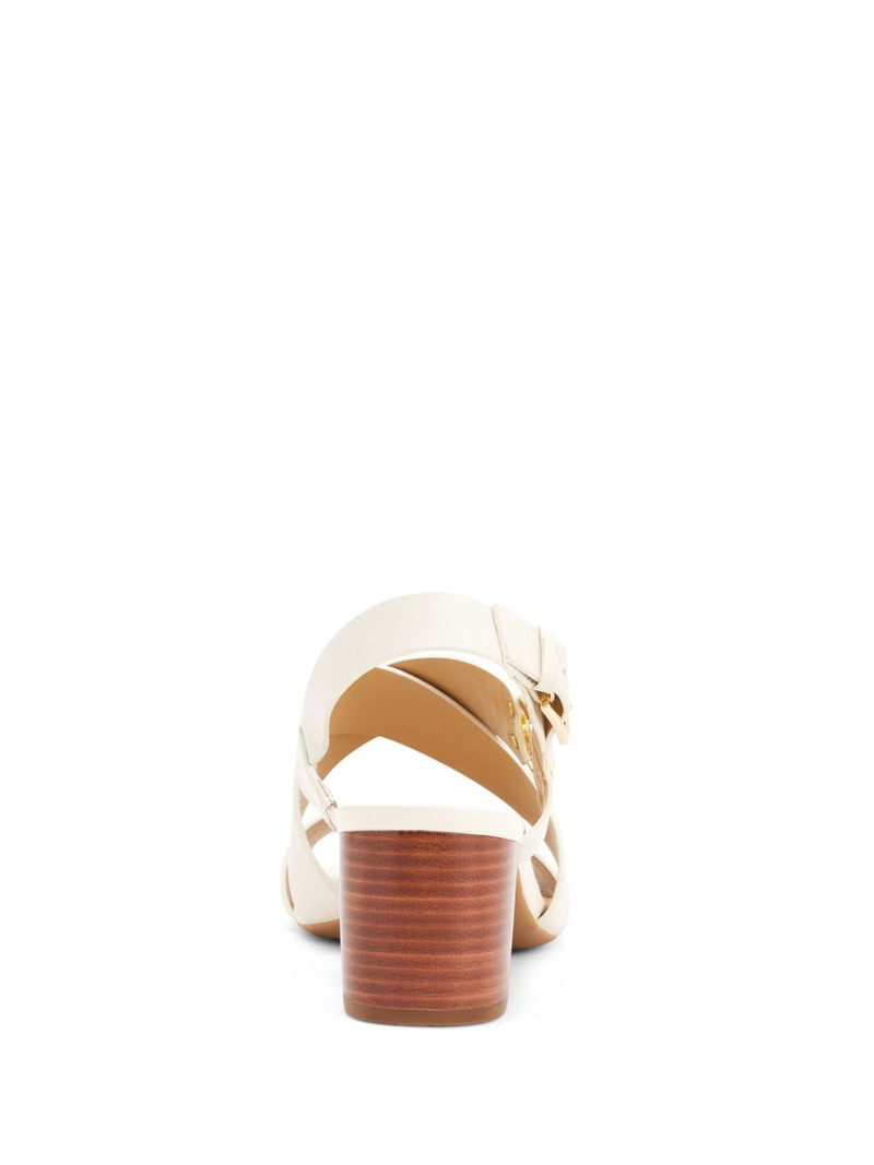 Vera logo-plaque leather sandals 3